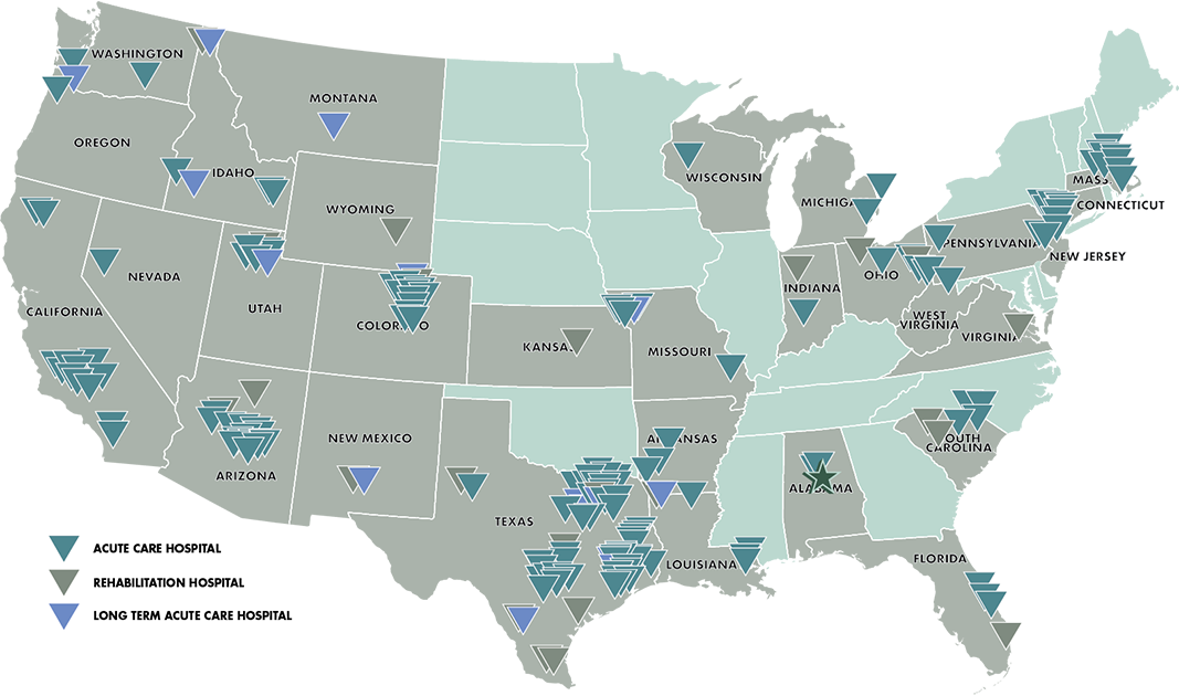 Medical Properties Trust Inc Nyse Mpw Map Of